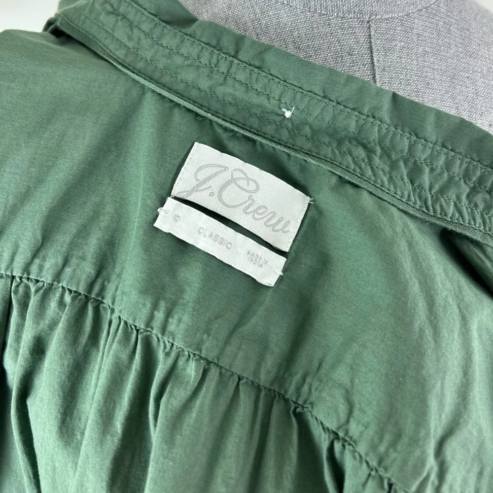 J. Crew Classic Green Short‎ Sleeve Shirt